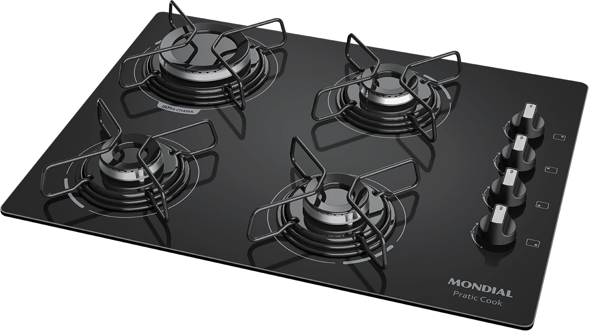 Dimensões da base de vidro do cooktop