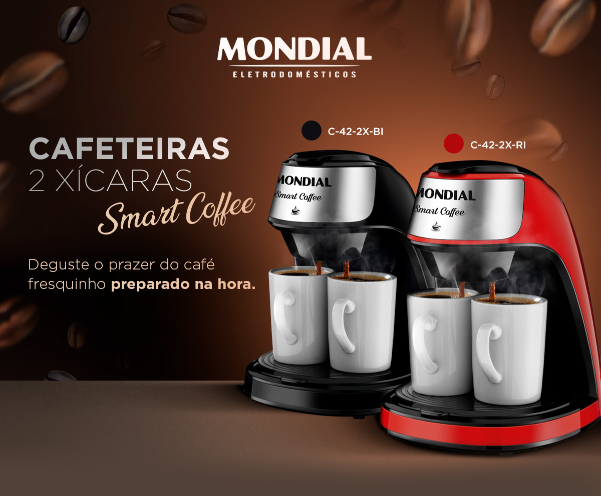 Cafeteira Mondial C-42-2X-RI Smart Coffee 2 Xícaras - Novalar