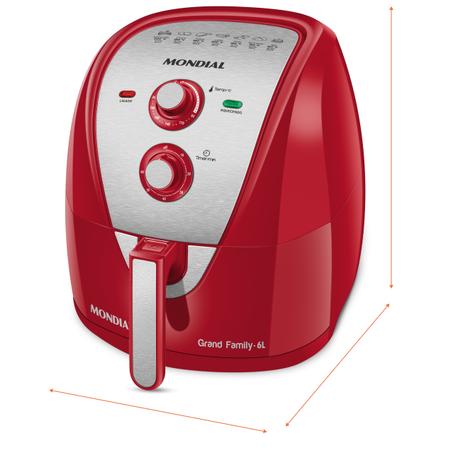 air fryer medidas