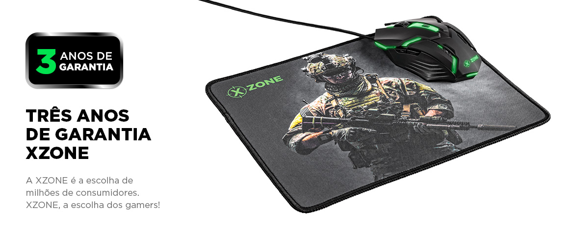 TRÊS ANOS DE GARANTIA XZONE. A XZONE é a escolha de milhões de consumidores. XZONE, a escolha dos gamers!